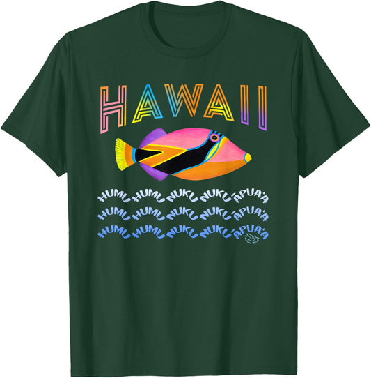 Hawaii State Fish Humuhumu Tropical Hawaiian T-Shirt - T-Shirt | Forest