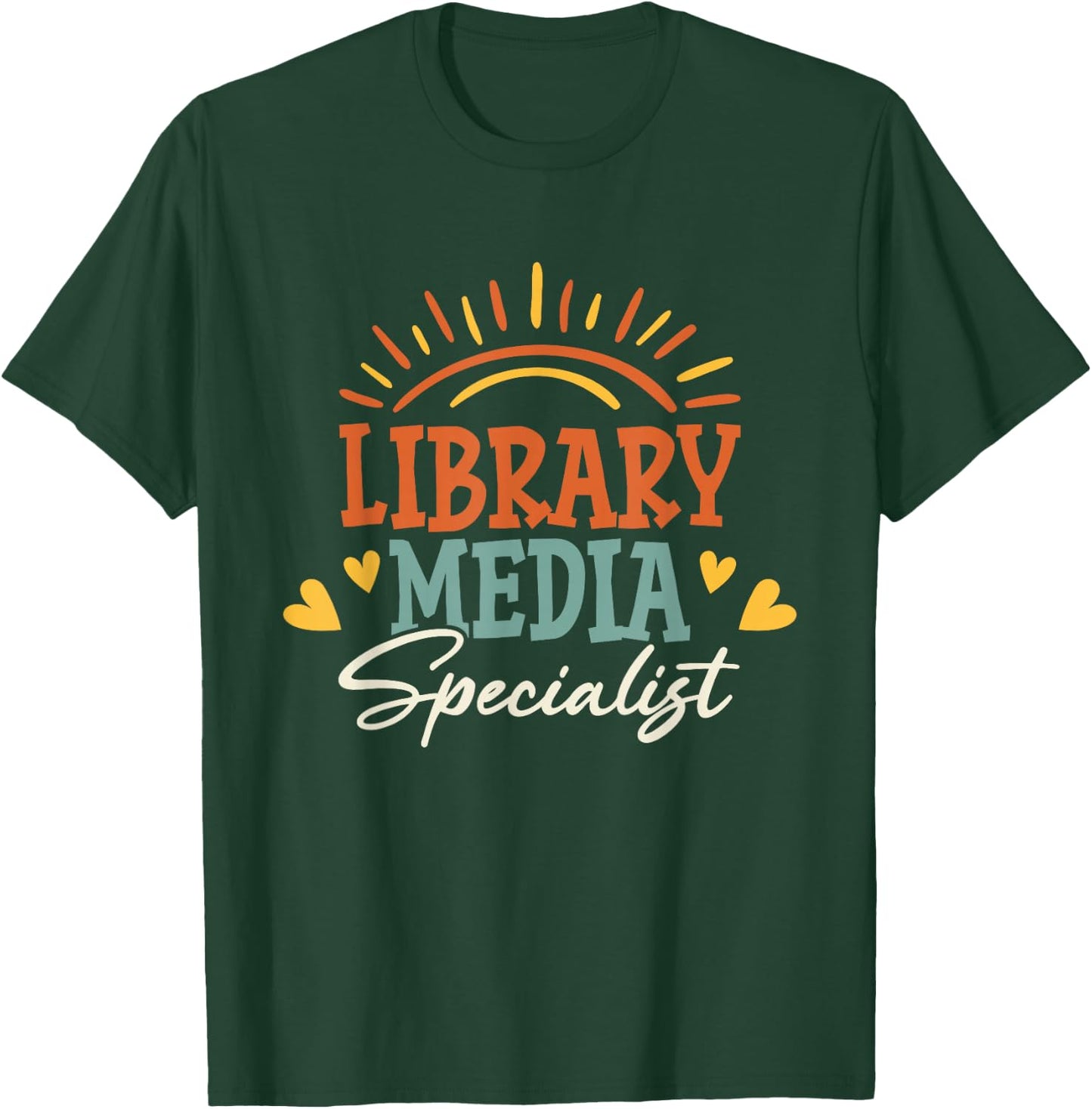 School Library Media Specialist, Librarian Media Specialist T-Shirt - T-Shirt | Forest