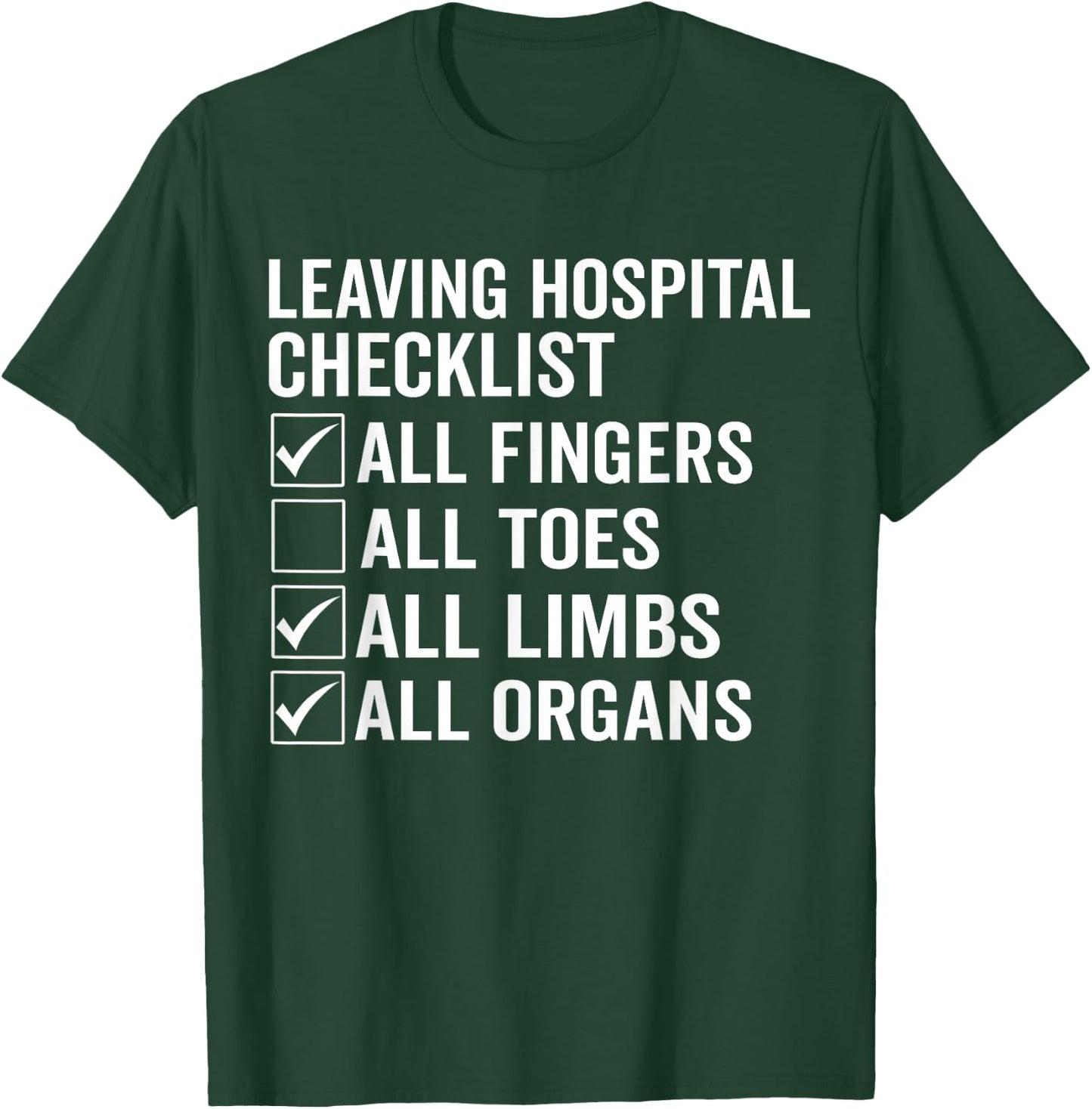Toe Amputee Funny Humor Toe Amputation T-Shirt - T-Shirt | Forest