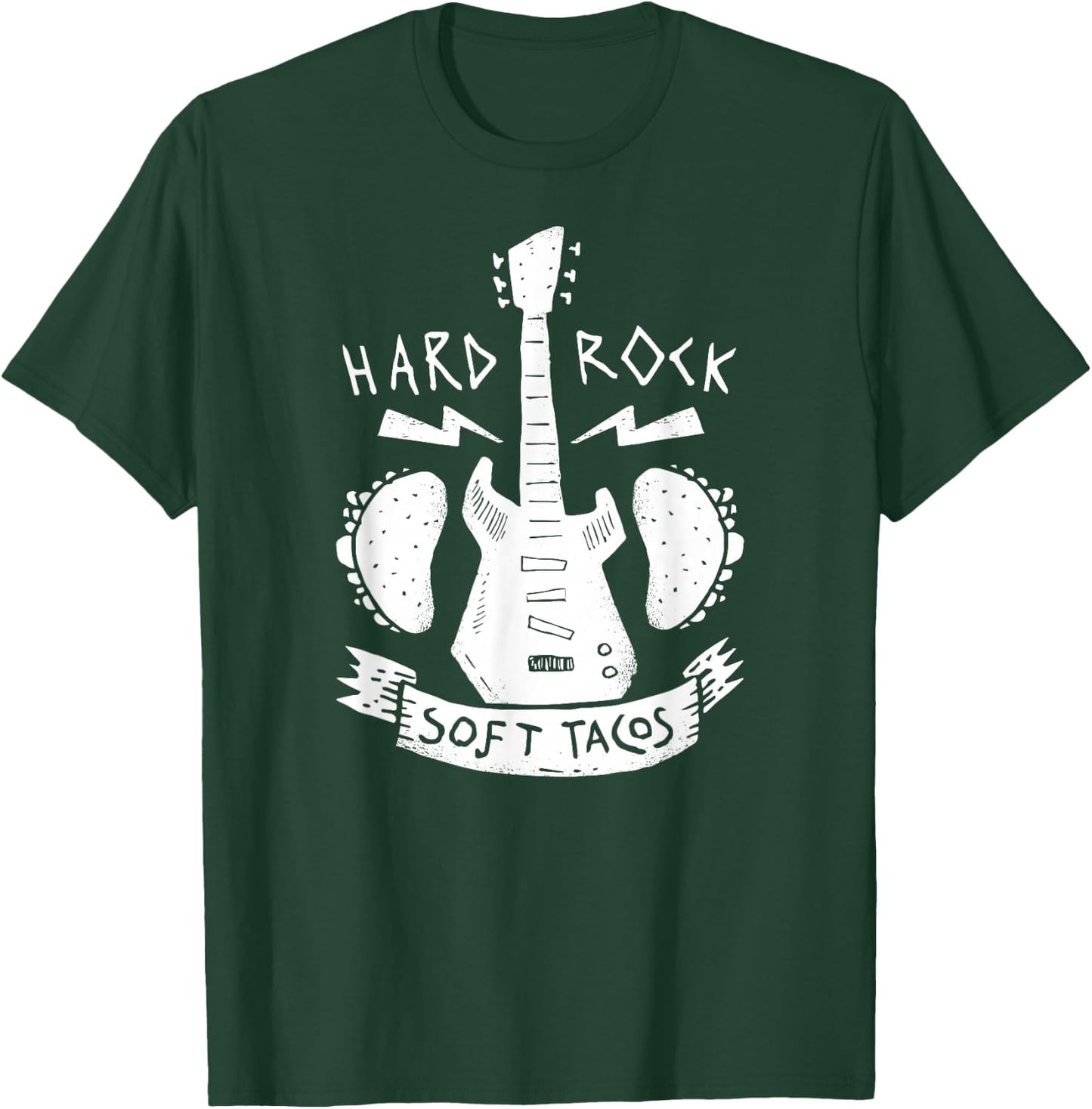 Rock & Roll Music Guitar Hard Rock Mexican Food Soft Tacos T-Shirt - T-Shirt | Forest