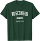 Wisconsin WI Vintage Sports Design Retro Varsity T-Shirt - T-Shirt | Forest