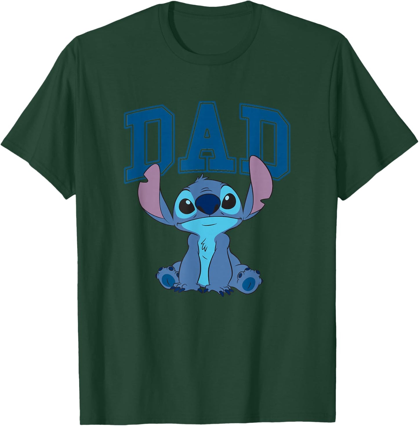 Disney Lilo & Stitch Vintage Dad Cool Stitch Collegiate Logo T-Shirt - T-Shirt | Forest