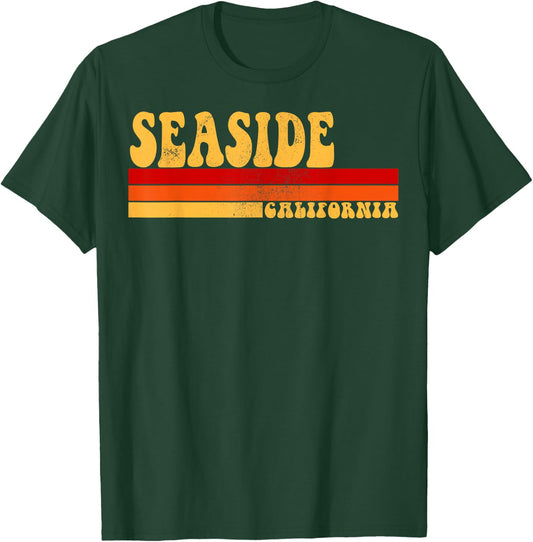 SEASIDE California City Vintage Roots Retro Design 70s 80s T-Shirt - T-Shirt | Forest