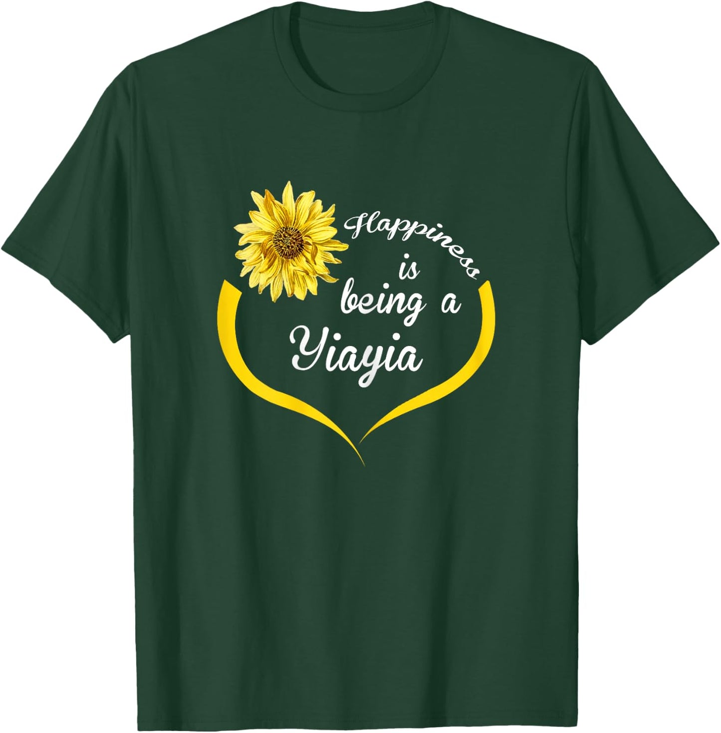 Yiayia Design: Happiness Is Being A Yiayia T-Shirt - T-Shirt | Forest
