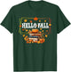 Hello Fall Gifts Pumpkin and Books Reading lovers in Autumn T-Shirt - T-Shirt | Forest