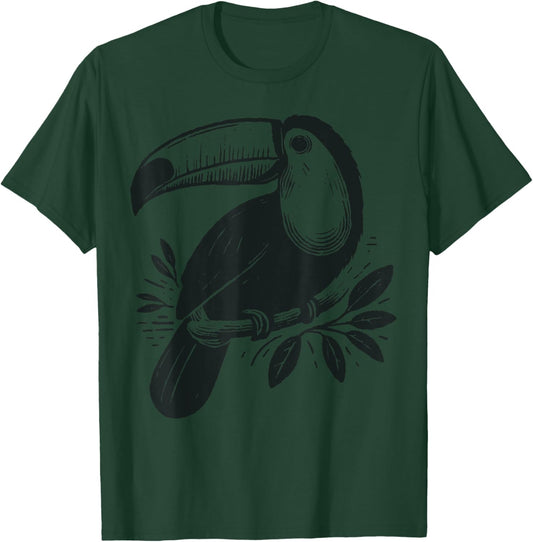 Toucan Bird Tropical Colorful Bird Summer Vacation Men Women T-Shirt - T-Shirt | Forest