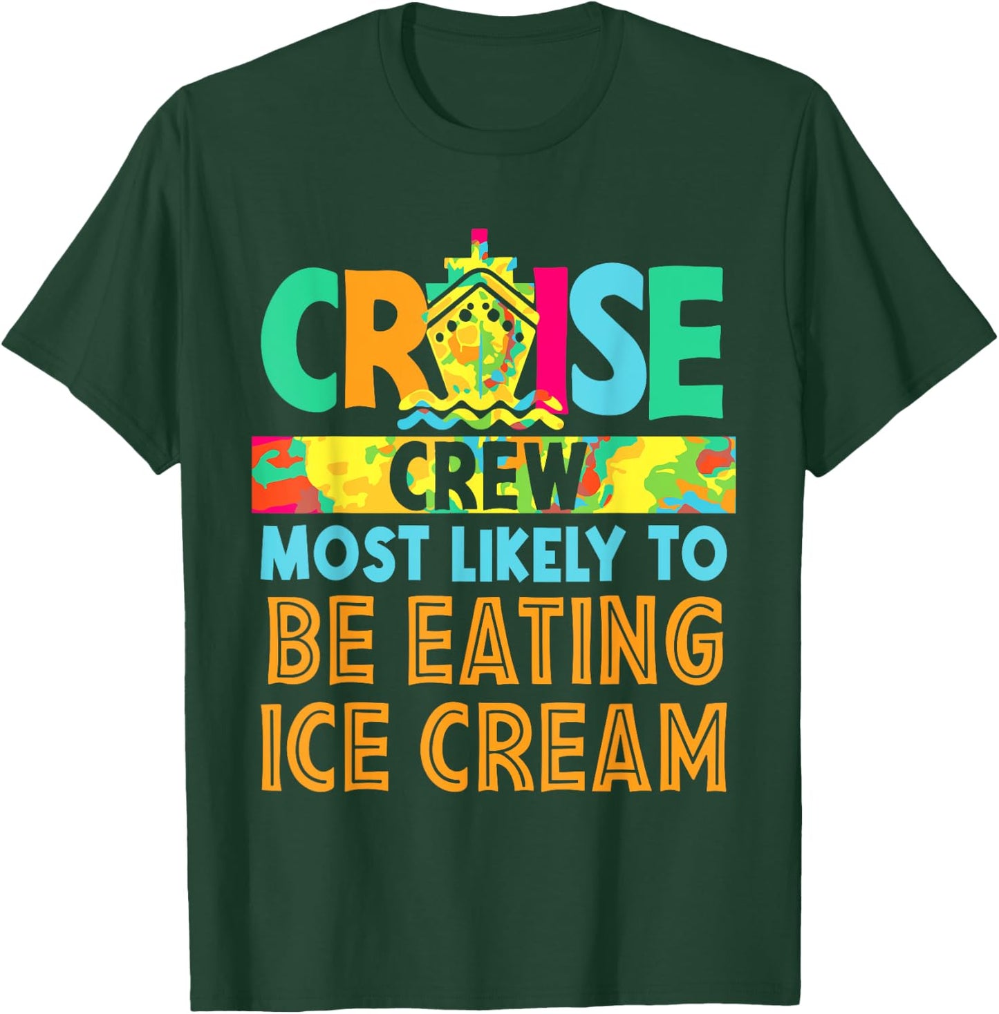 Most Likey To Be Eating Ice Cream Family Matching Group Women Girls Kids T-Shirt - T-Shirt | Forest