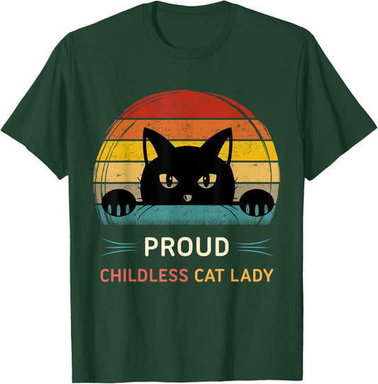 This Proud Childless Cat Lady Is Voting for Kamala T-Shirt - T-Shirt | Forest