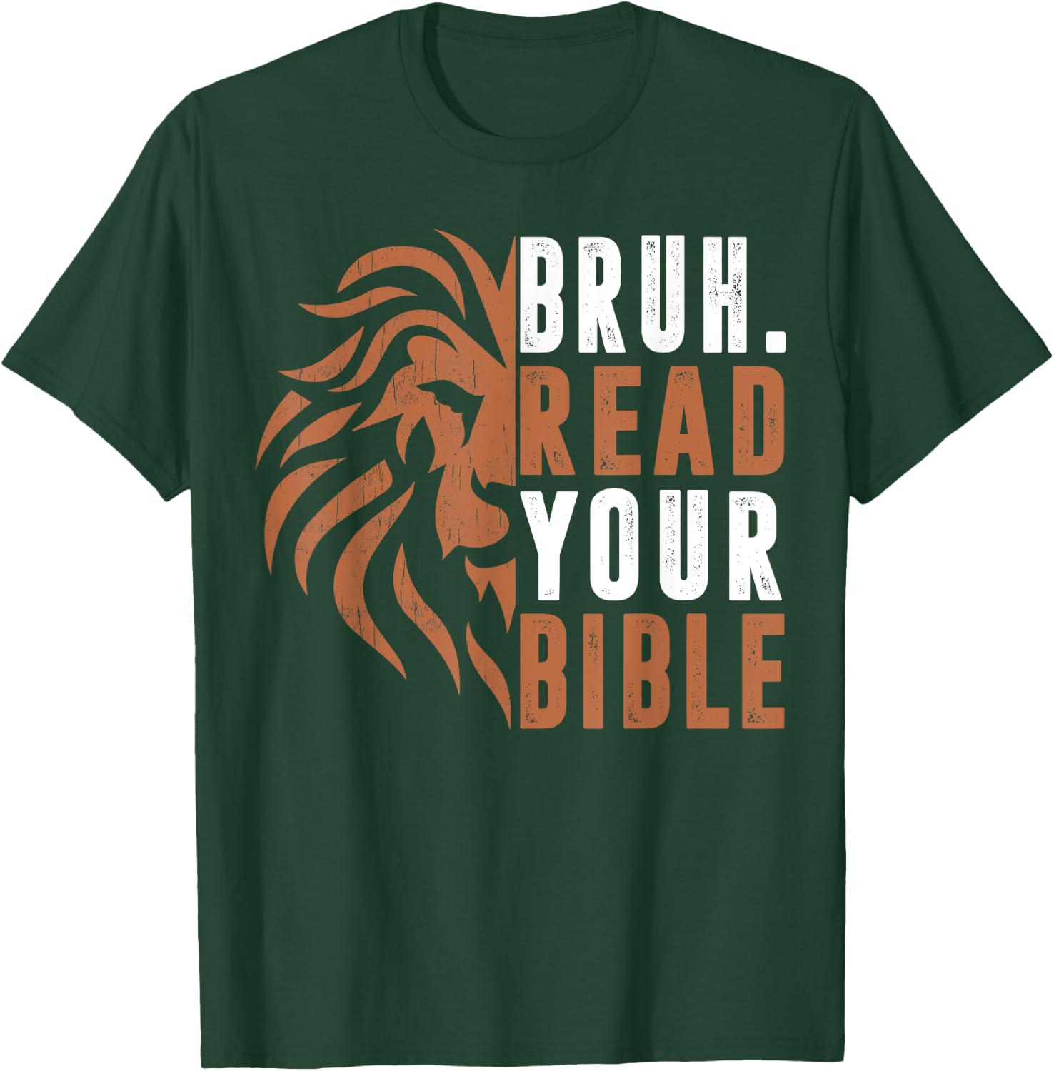 Men Bruh Read Your Bible Dad Boy Funny Christian Religious T-Shirt - T-Shirt | Forest