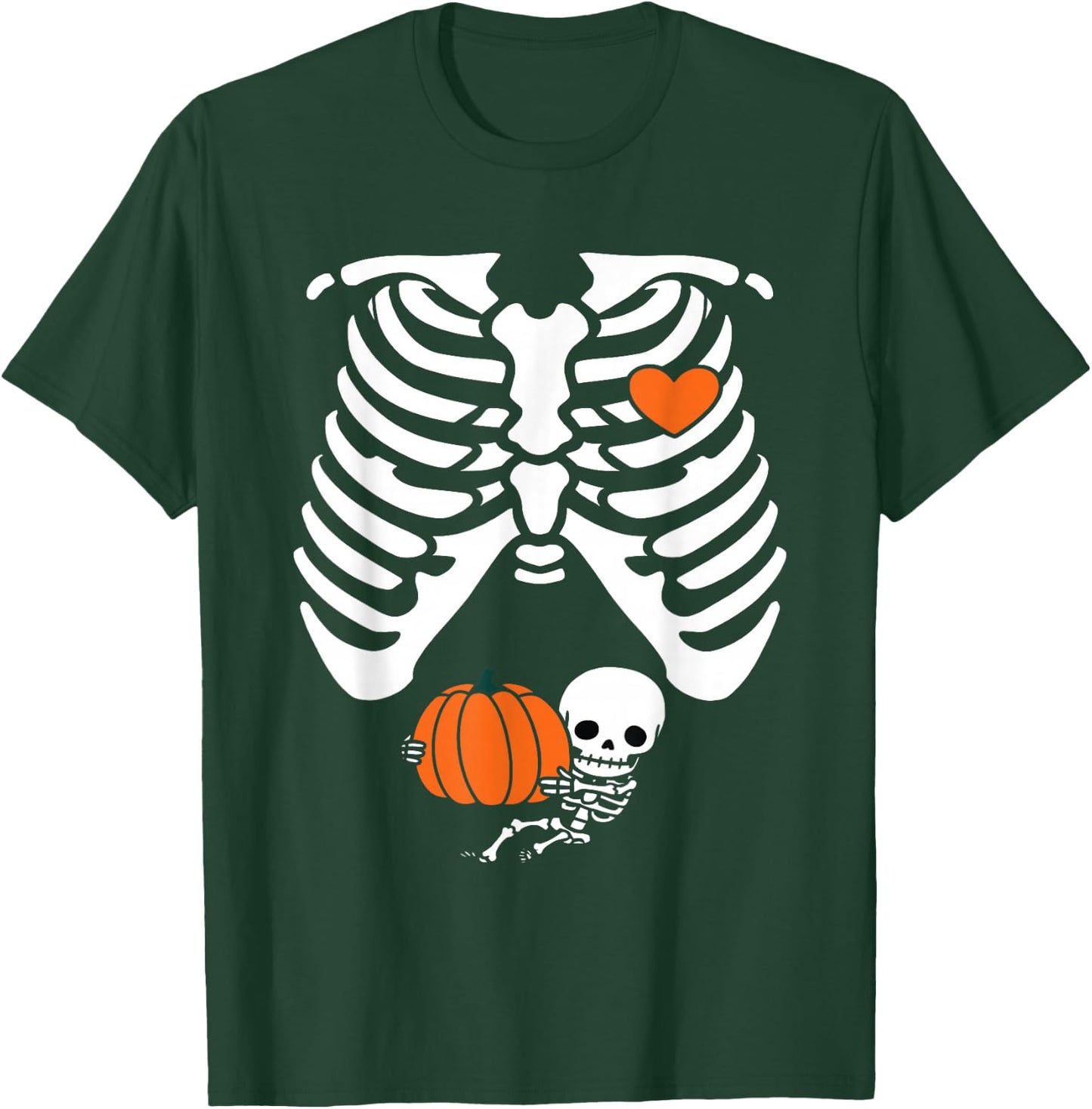 Women Skeleton , Pregnancy Mom Halloween T-Shirt - T-Shirt | Forest