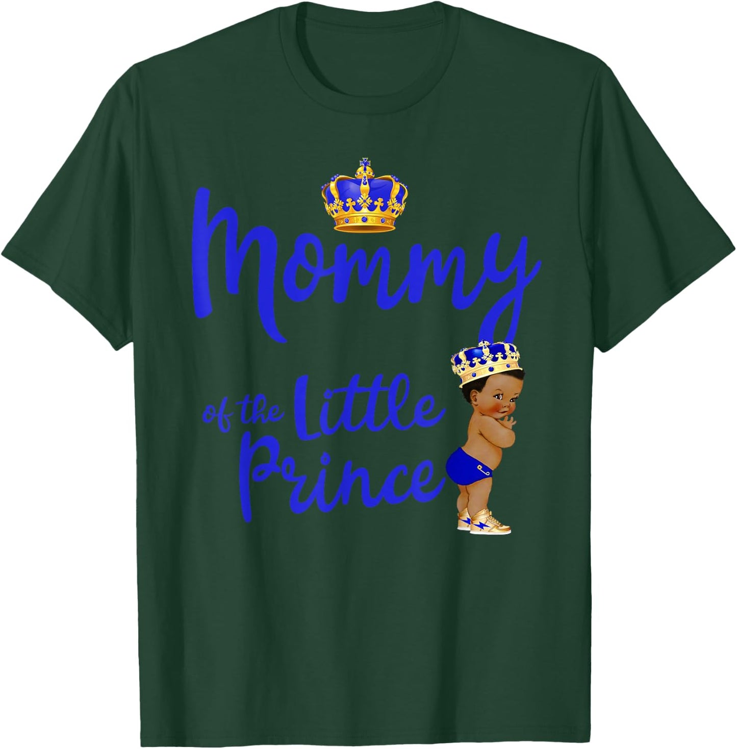 Mommy Of The Birthday Prince Boy Bday Party Idea T-Shirt - T-Shirt | Forest
