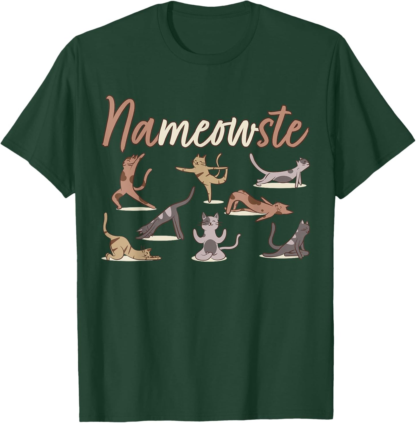 Yoga Cat Doing Yoga Kitten Owner - Yoga T-Shirt - T-Shirt | Forest