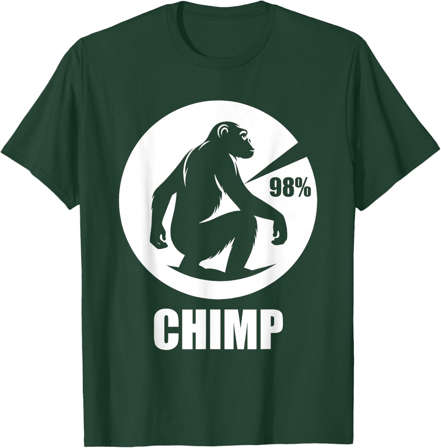 Chimp 98% Funny Chimpanzee Monkey T-Shirt - T-Shirt | Forest
