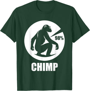 Chimp 98% Funny Chimpanzee Monkey T-Shirt - T-Shirt | Forest
