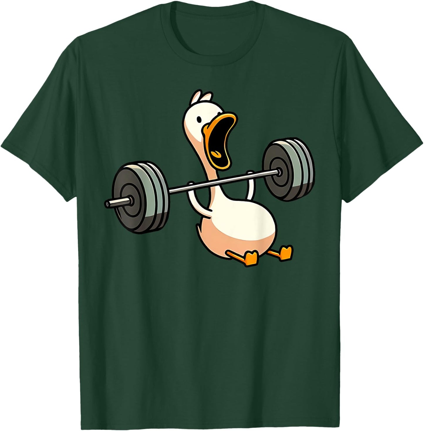Funny Duck Deadlift Weight Lifting Bodybuilder Gym Workout , Small, Black T-Shirt - T-Shirt | Forest