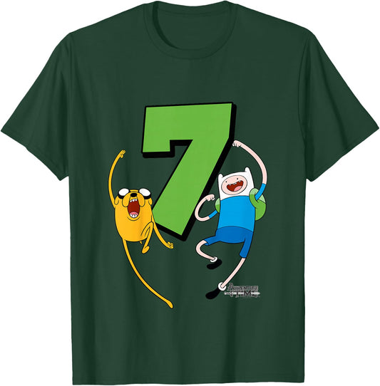 Kids Adventure Time Finn and Jake 7th Birthday T-Shirt - T-Shirt | Forest