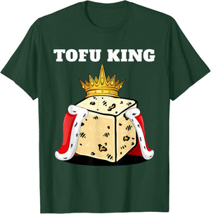 Tofu King | Tofu Lover Shirt | Cute Vegetarian Tofu T-Shirt - T-Shirt | Forest