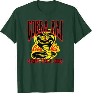 Cobra Kai Athletic Strike Like a Cobra Logo TV Show T-Shirt - T-Shirt | Forest