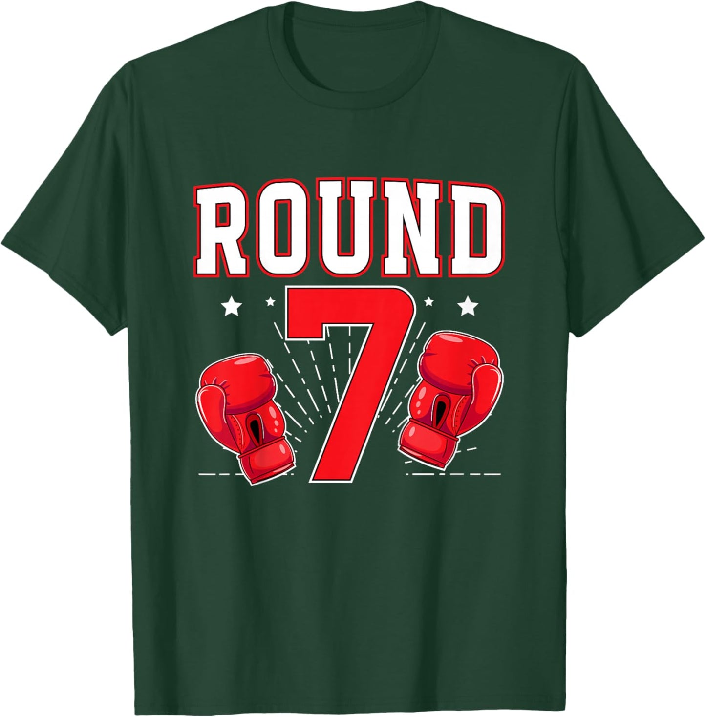 Kids 7th Boxing Birthday Party Seven Year Old Boxer Birthday T-Shirt - T-Shirt | Forest