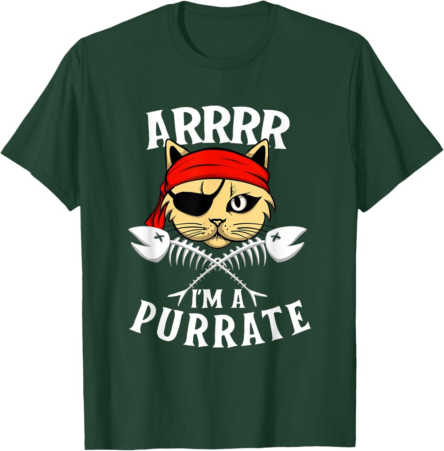 Arrrr I'm A Purrate - Cat Buccaneer Freebooter T-Shirt - T-Shirt | Forest