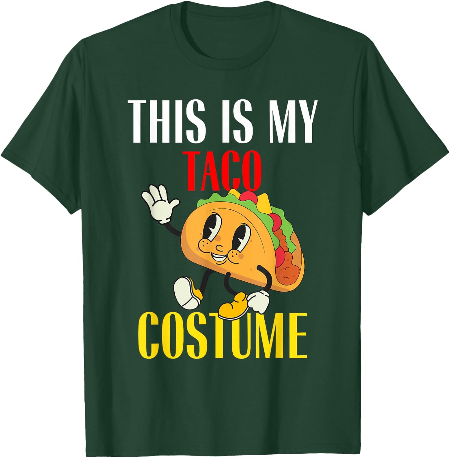 This is My Taco Costume Funny Lazy Halloween Costume Party T-Shirt - T-Shirt | Forest
