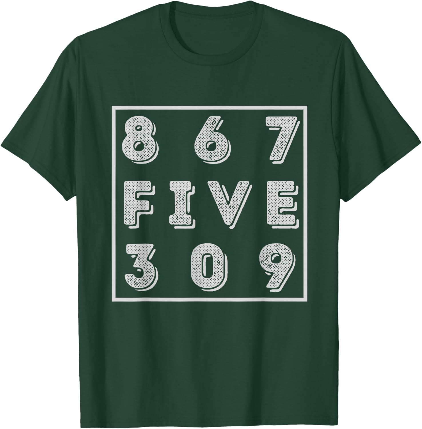 Classic Vintage Retro 867FIVE309 Shirt 8675309 T-Shirt - T-Shirt | Forest