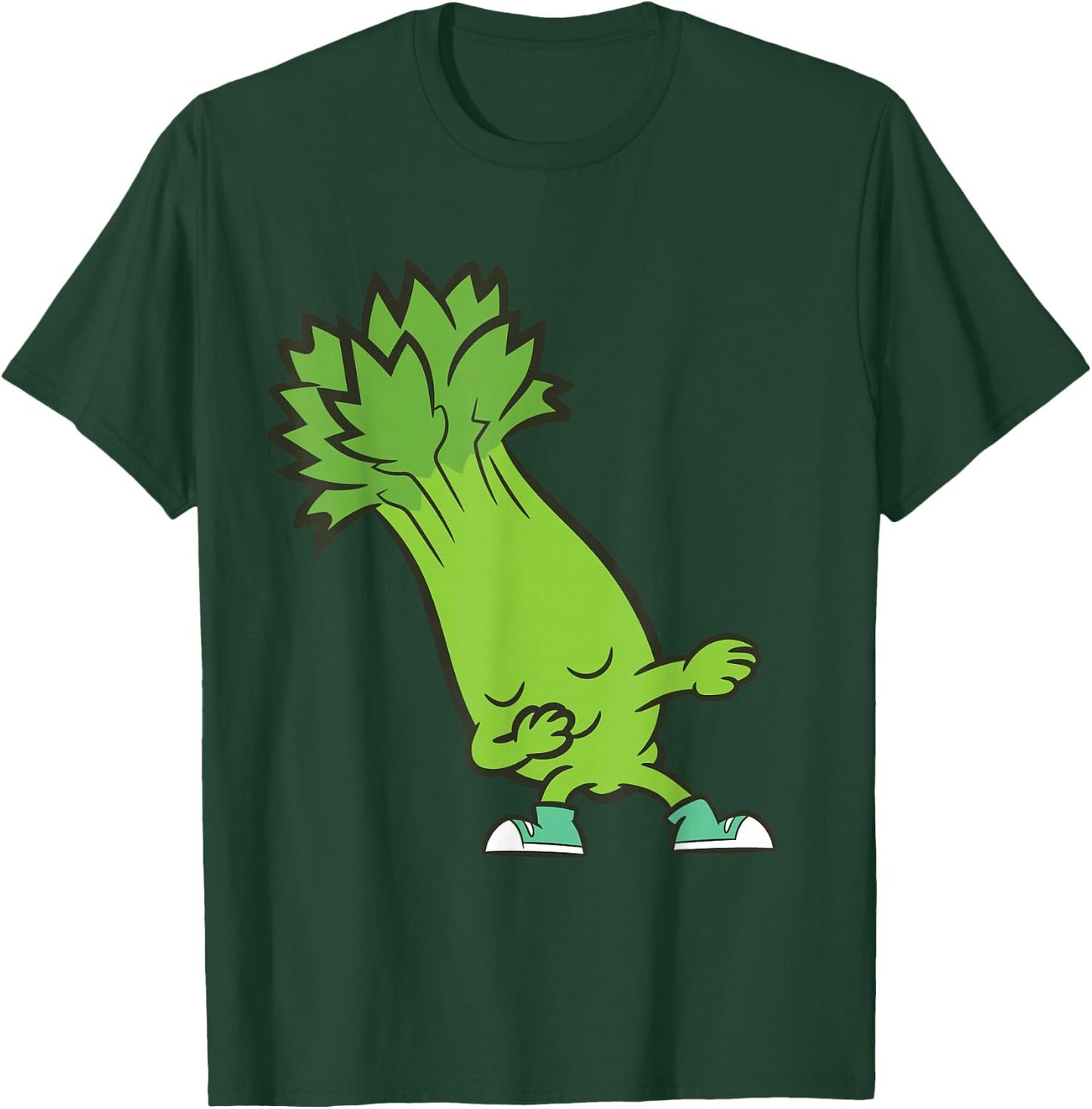 Dabbing Celery Kawaii Celery T-Shirt - T-Shirt | Forest