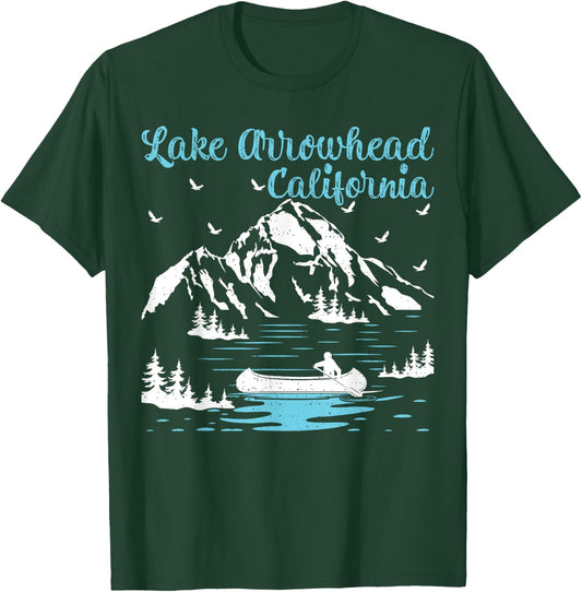 Summer Vacation Retro California Arrowhead Lake T-Shirt - T-Shirt | Forest