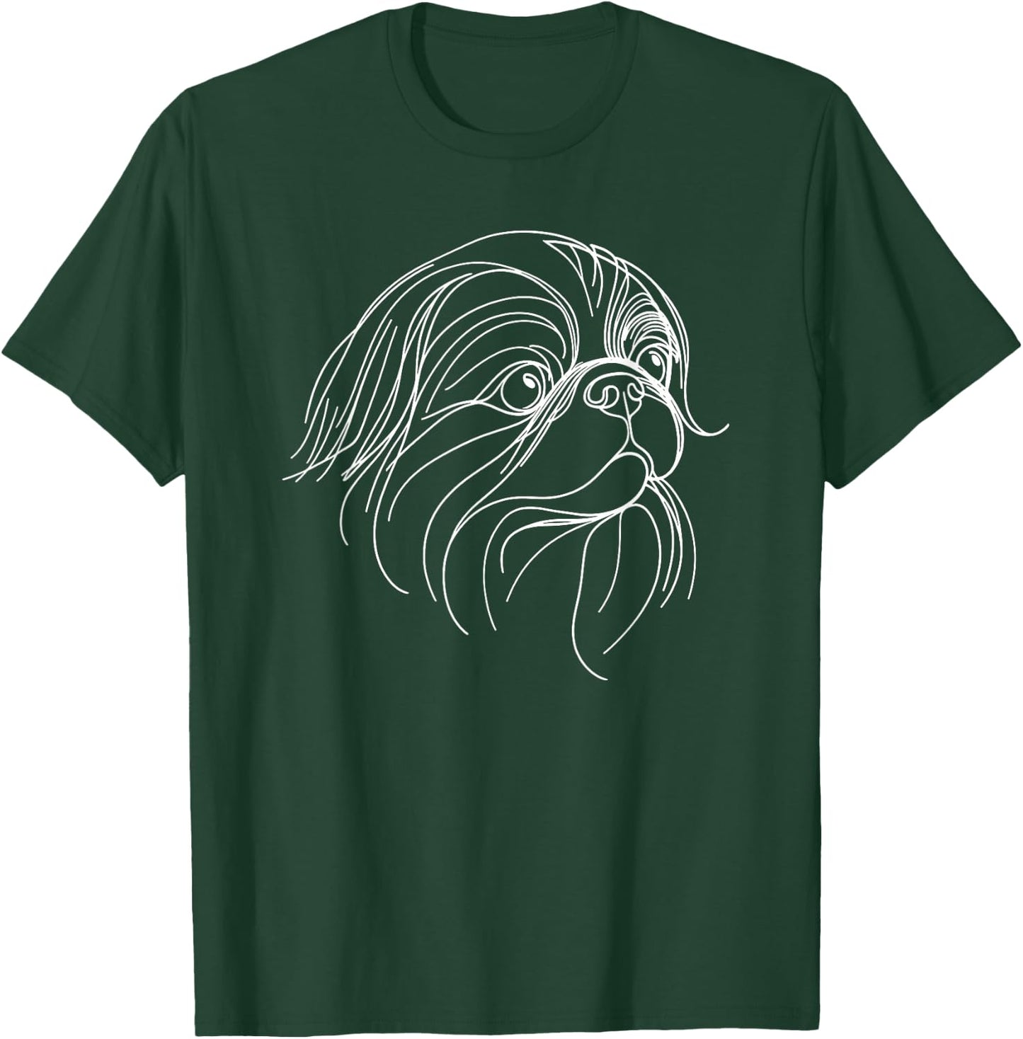 Line Art Pekingese Pekingeses T-Shirt - T-Shirt | Forest
