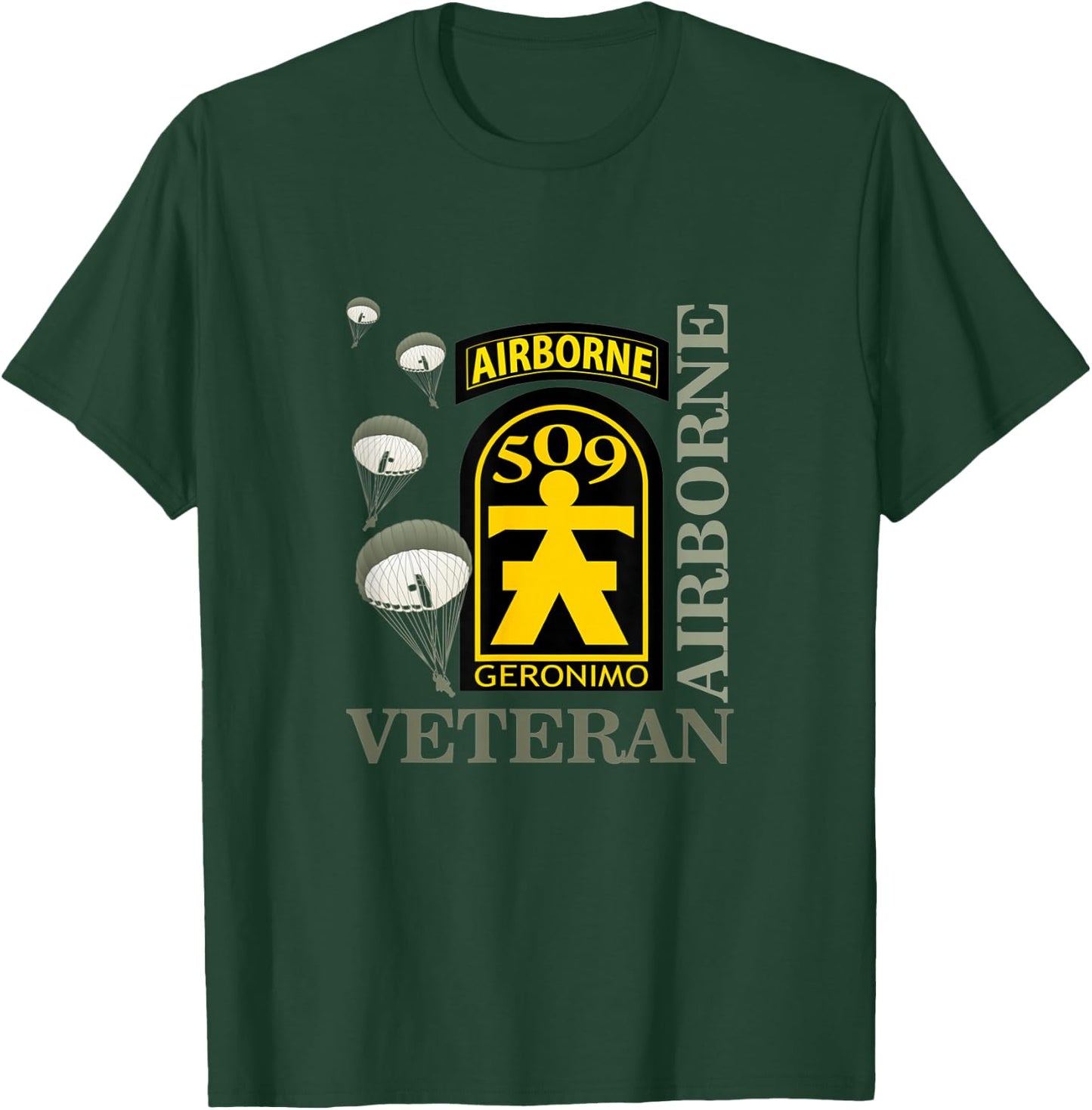 509th Parachute Infantry Regiment Airborne Veteran Christmas T-Shirt - T-Shirt | Forest