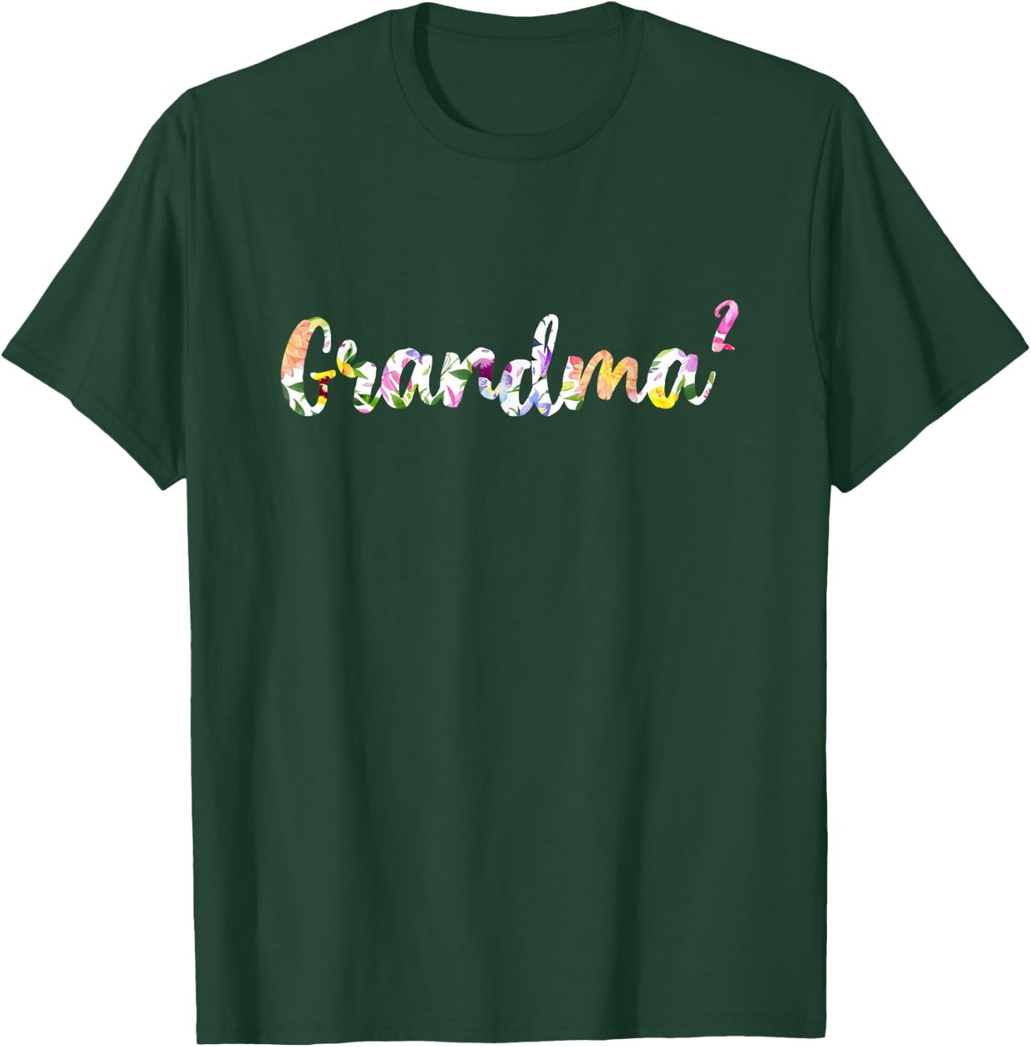 Grandma Squared Shirt Floral Grandma Of Two T-Shirt - T-Shirt | Forest