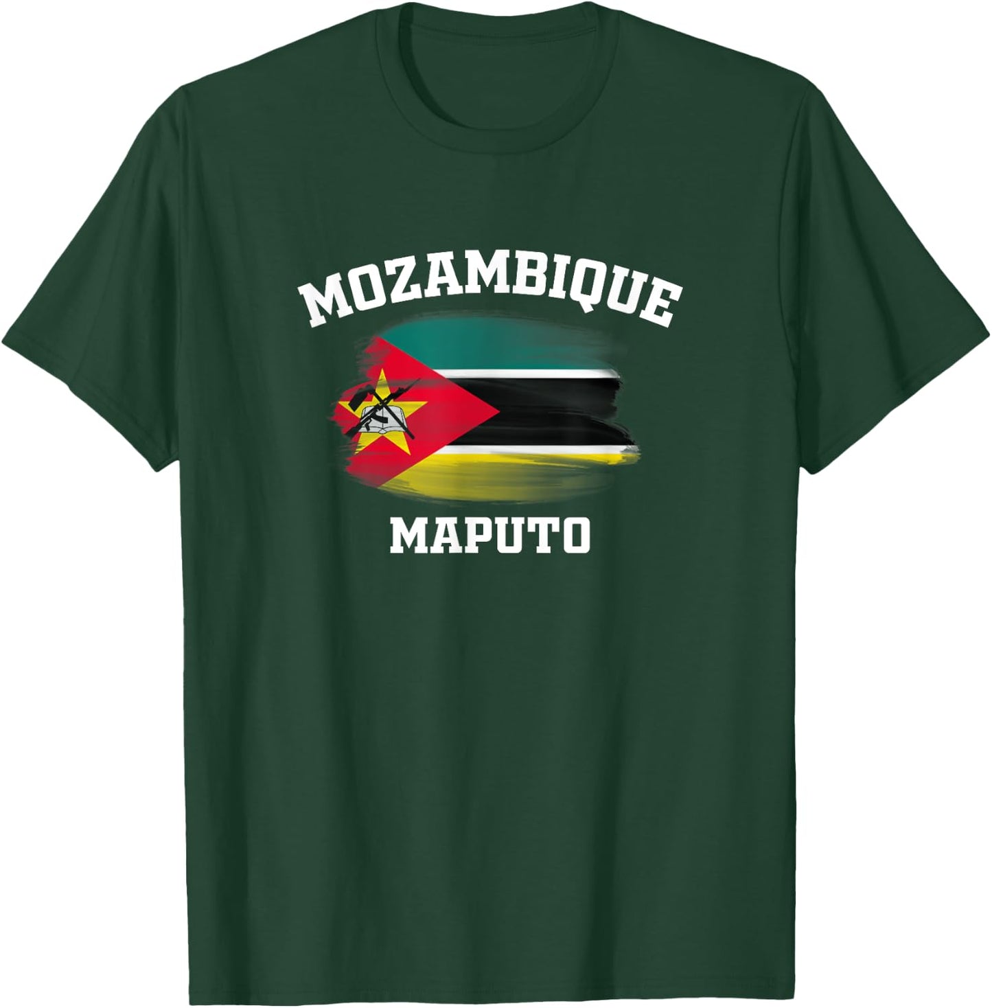 Mozambique Flag Maputo Vacation Souvenirs Africa Gifts T-Shirt - T-Shirt | Forest