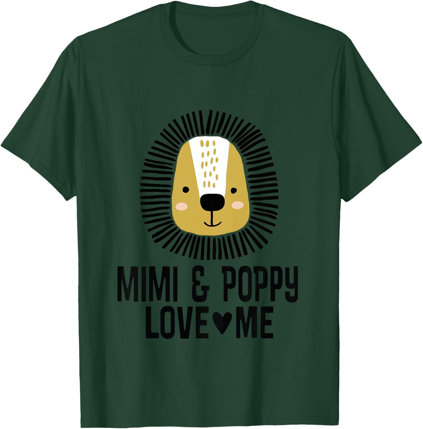 Mimi And Poppy Love Me Grandkids Lion T-Shirt - T-Shirt | Forest