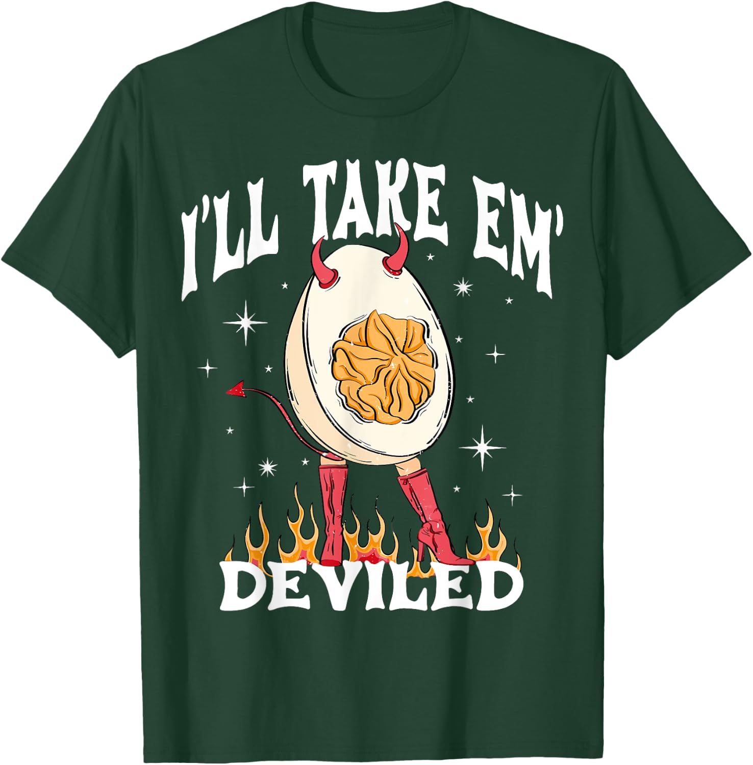 I'll Take 'Em Deviled Autumn Thanksgiving Funny Deviled Eggs T-Shirt - T-Shirt | Forest