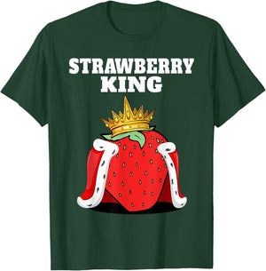 Strawberry King | Men's Strawberrys Lover Shirt Strawberries T-Shirt - T-Shirt | Forest
