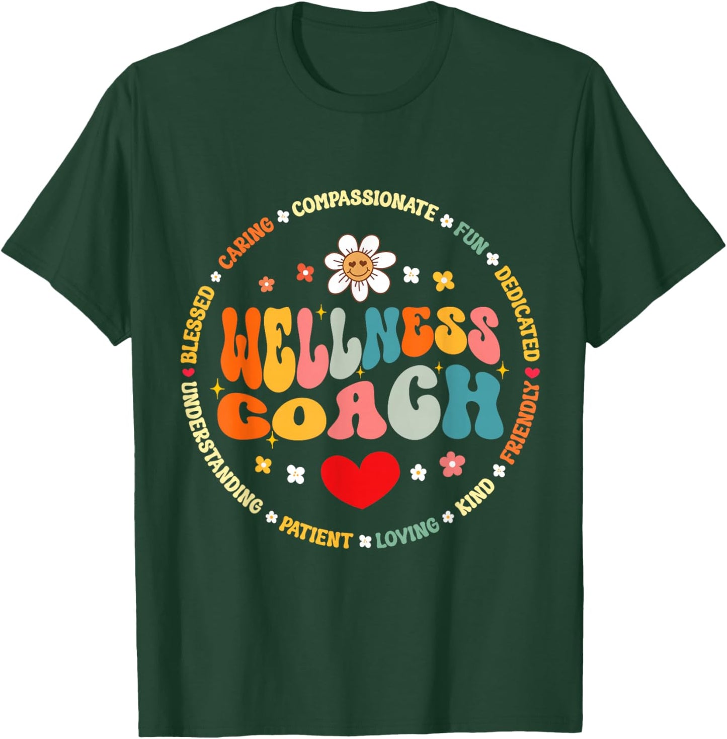 Cute Nutritionist Health And Wellness Coach Health Teacher T-Shirt - T-Shirt | Forest