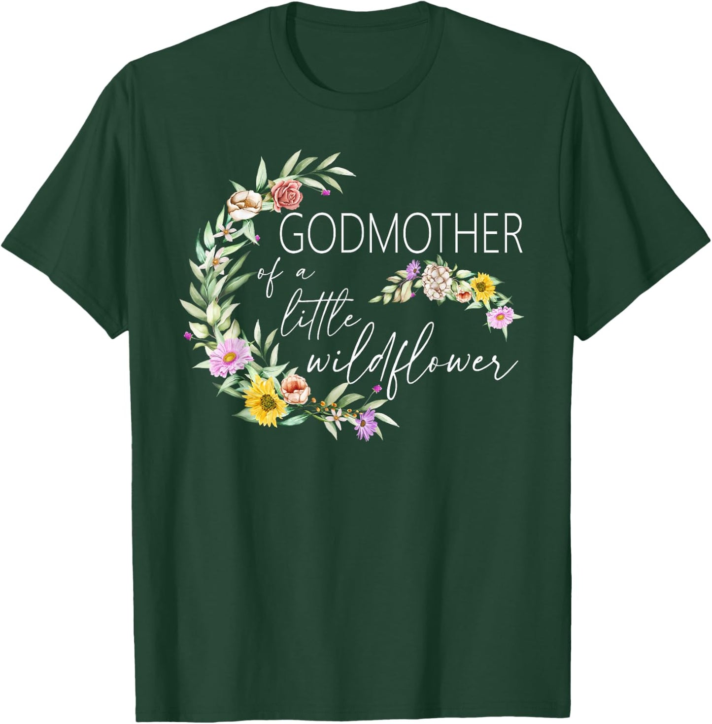 Godmother Of The Little Wildflower Birthday Party Baby T-Shirt - T-Shirt | Forest
