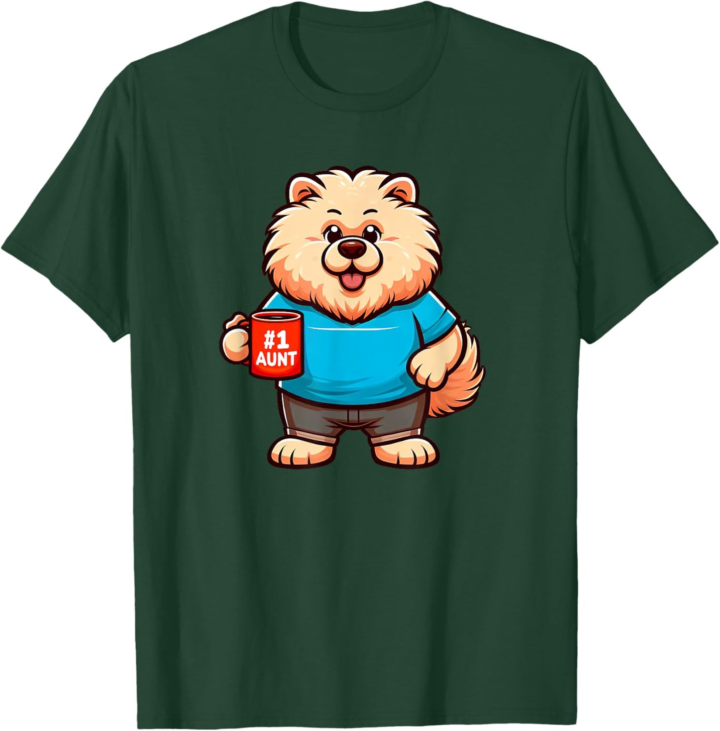 Chow Chow Aunt Dog Funny Family T-Shirt - T-Shirt | Forest
