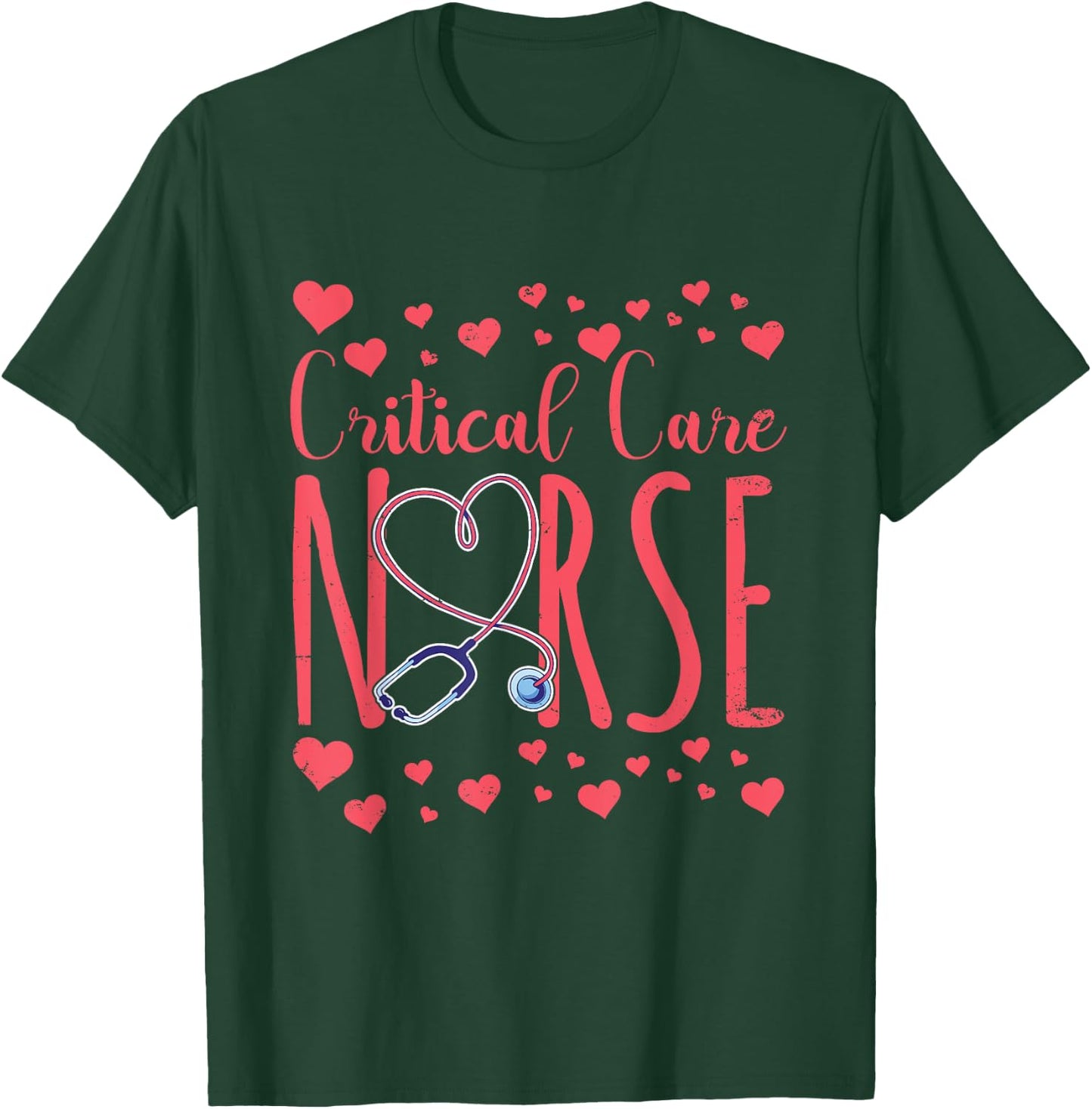 Critical Care Nurse Nurses Icu Nursing Critical Care Nurse T-Shirt - T-Shirt | Forest