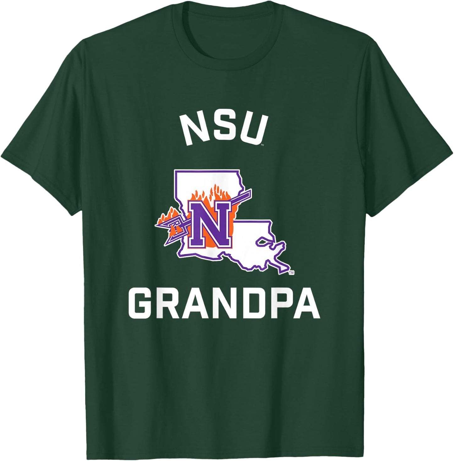 Northwestern State University NSU Demons Arched Grandpa T-Shirt - T-Shirt | Forest