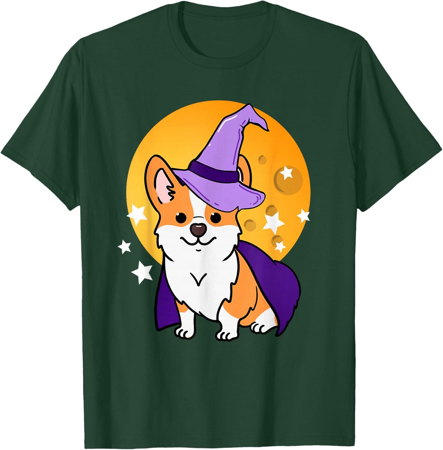 Corgi Witch Halloween Corgi T-Shirt - T-Shirt | Forest