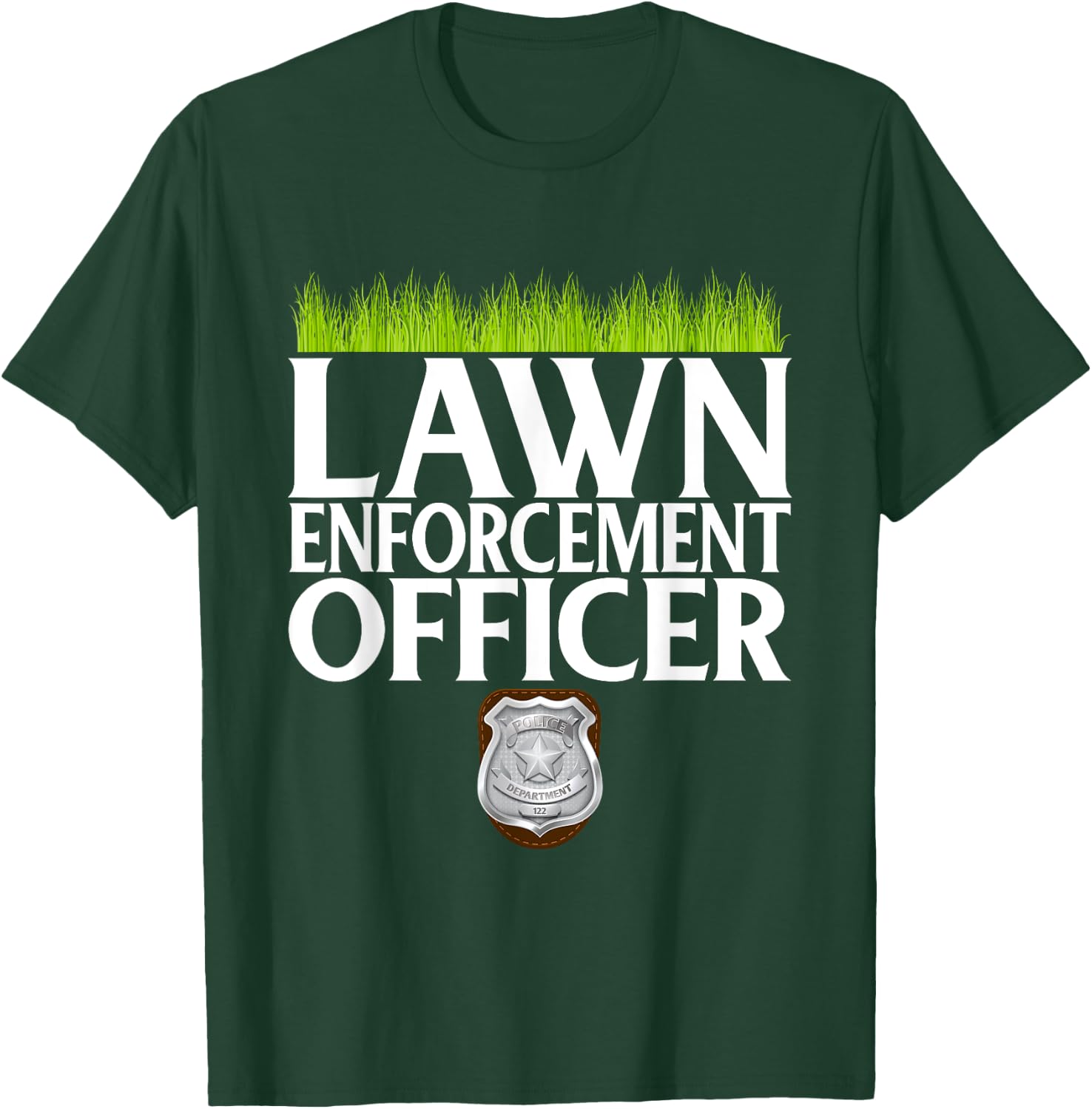 Funny Retro Vintage Lawn Mower Lawn Enforcement T-Shirt - T-Shirt | Forest