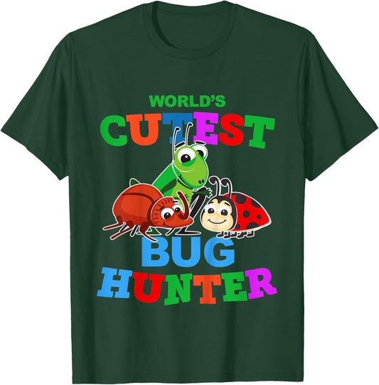 Kids World's Cutest Bug Hunter Bug Catcher T-Shirt - T-Shirt | Forest