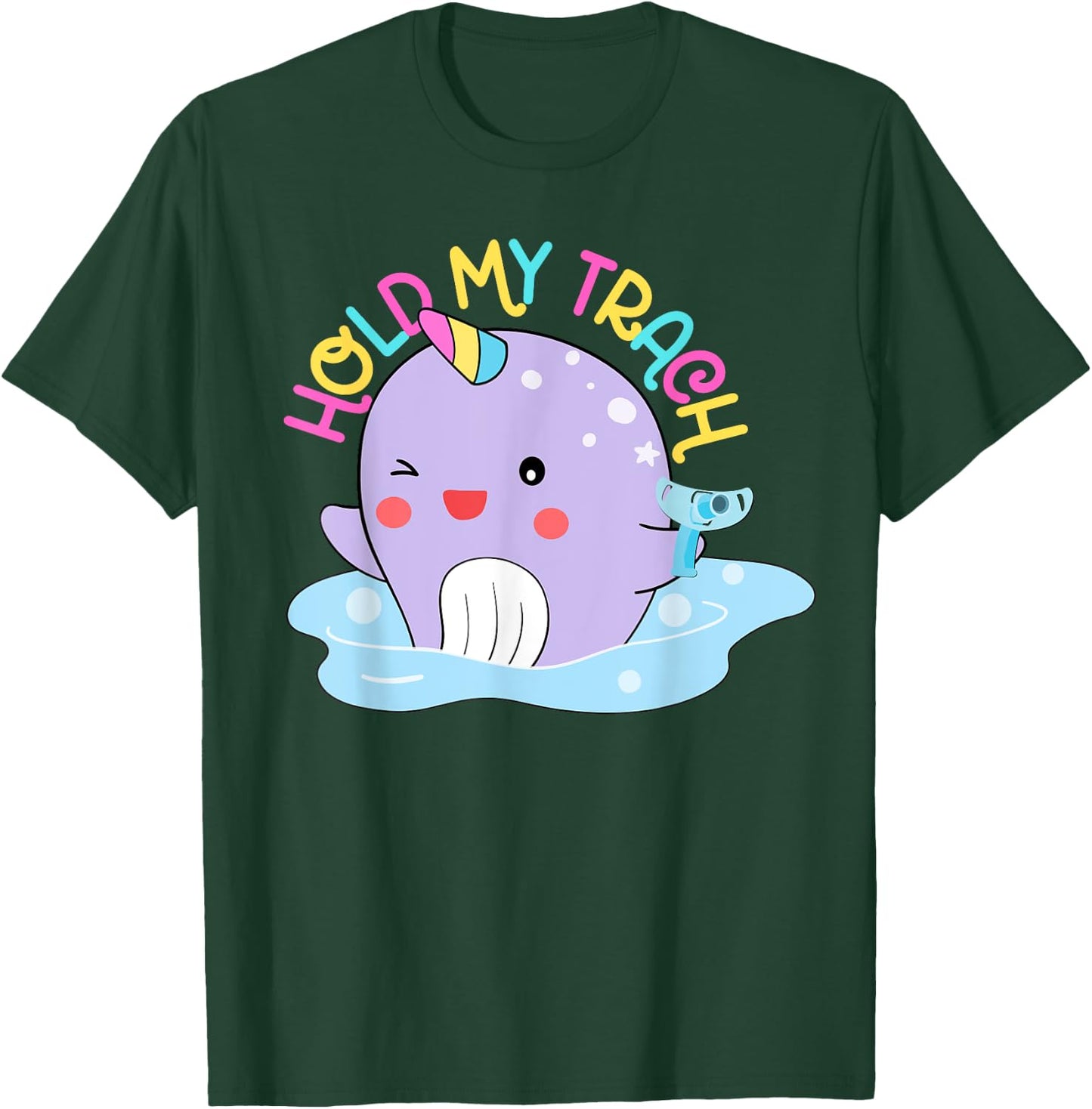 Hold my Trach, Decannulation Celebration, Tracheostomy Aware T-Shirt - T-Shirt | Forest
