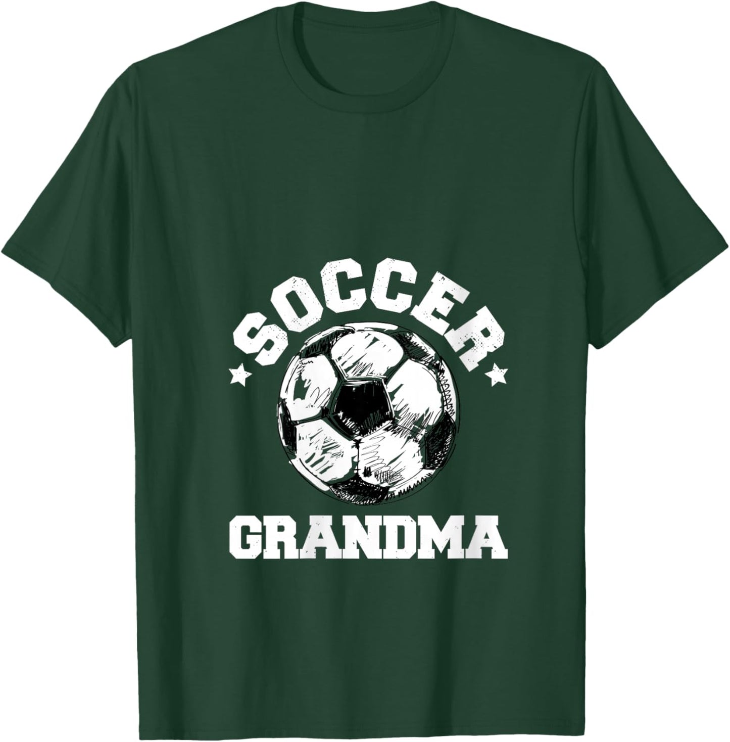 Soccer Grandma Soccer Ball Distressed Funny Soccer Grandma V-Neck T-Shirt - T-Shirt | Forest