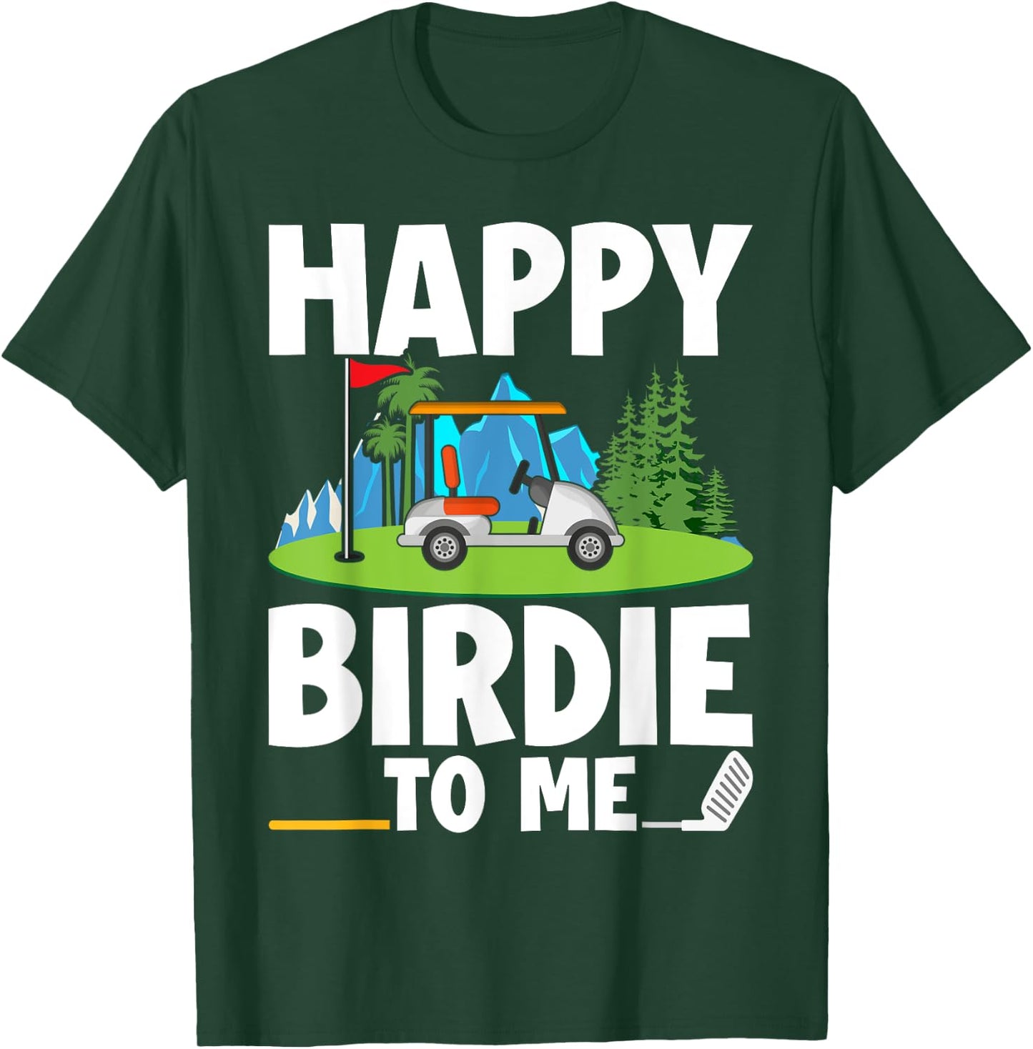 Funny Golf Birthday Happy Birdie Golfer Kids Boys Men T-Shirt - T-Shirt | Forest