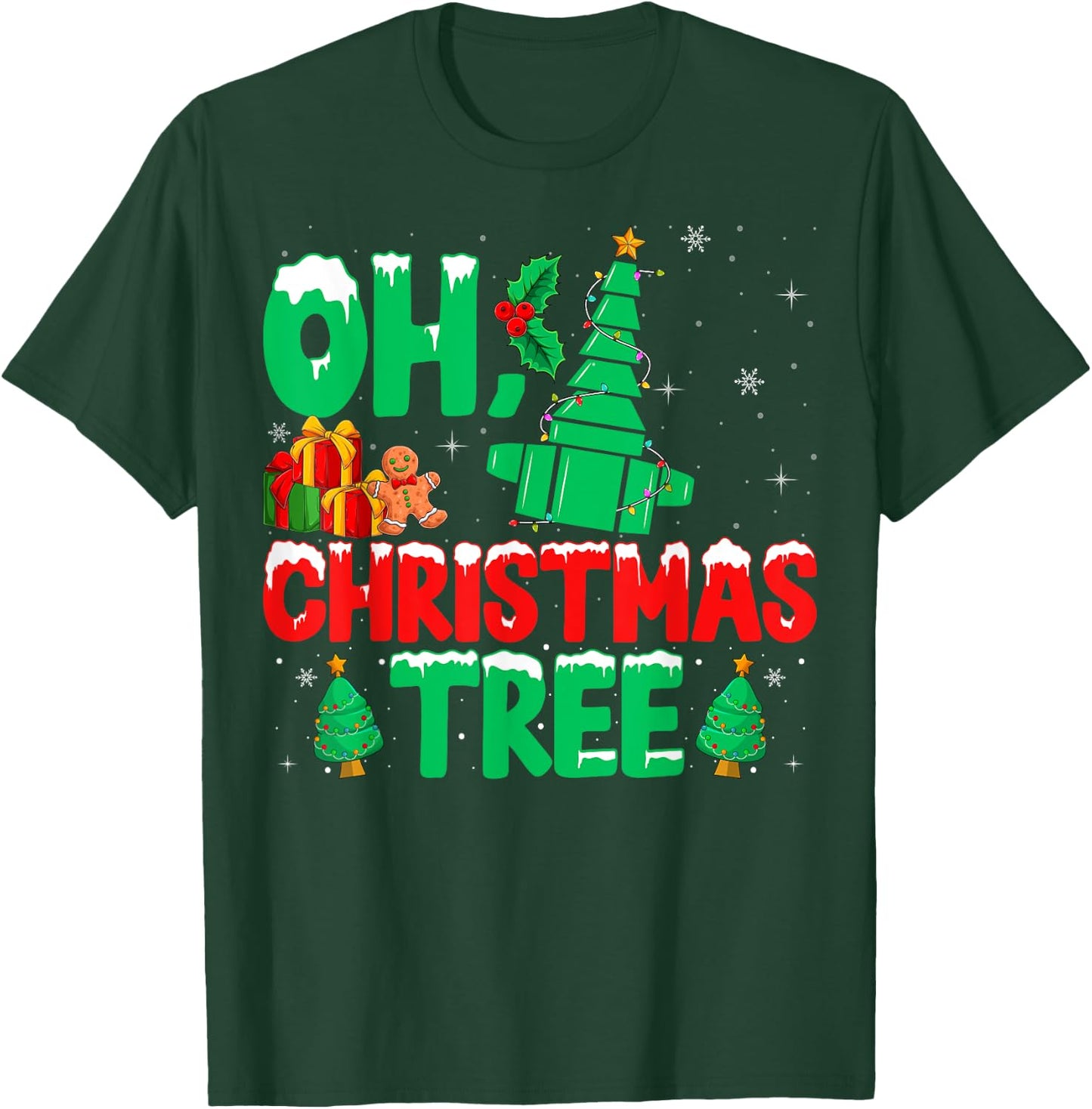 Oh Christmas Tree Xmas Pulmonology Respiratory Therapist T-Shirt - T-Shirt | Forest