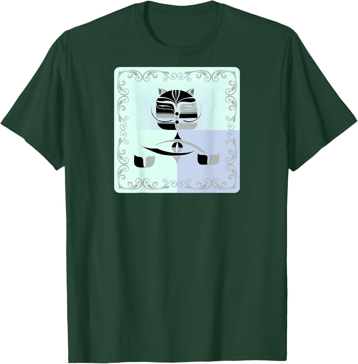 Cat Split Block T-Shirt - T-Shirt | Forest