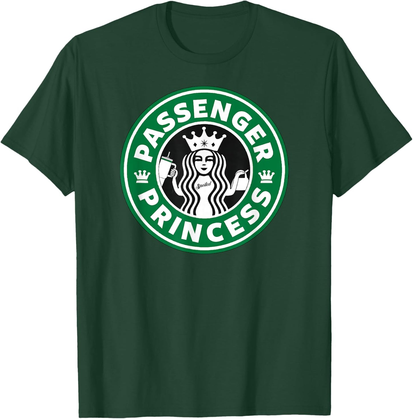 Passenger Princess for Girls Cute Passenger Seat Rider T-Shirt - T-Shirt | Forest