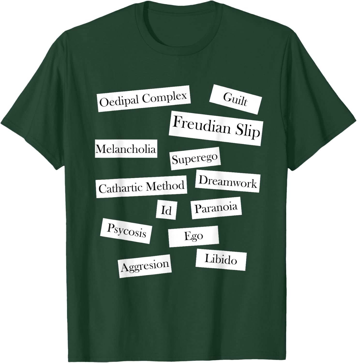 Freudian Slip DIY Halloween Costume Psychology Psychologist T-Shirt - T-Shirt | Forest